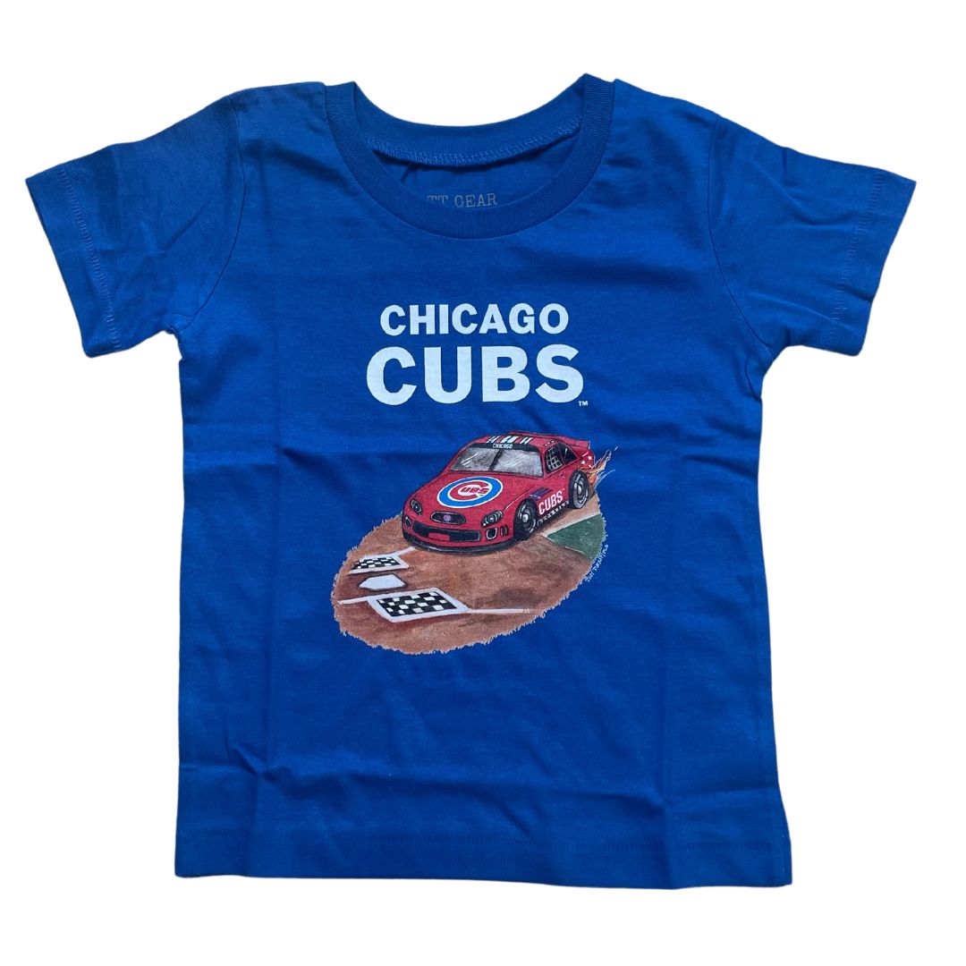 CHICAGO CUBS TINY TURNIP TODDLER RACE ROYAL BLUE TEE