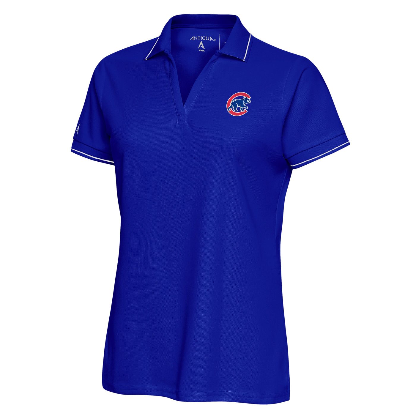CHICAGO CUBS ANTIGUA WOMEN'S WALKING BEAR ROYAL POLO