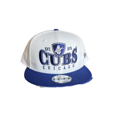 CHICAGO CUBS NEW ERA 1914 GOLF BLUE AND WHITE SNAPBACK CAP