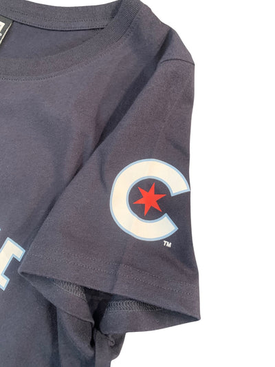 CHICAGO CUBS NEW ERA WOMEN'S WRIGLEYVILLE NAVY TEE