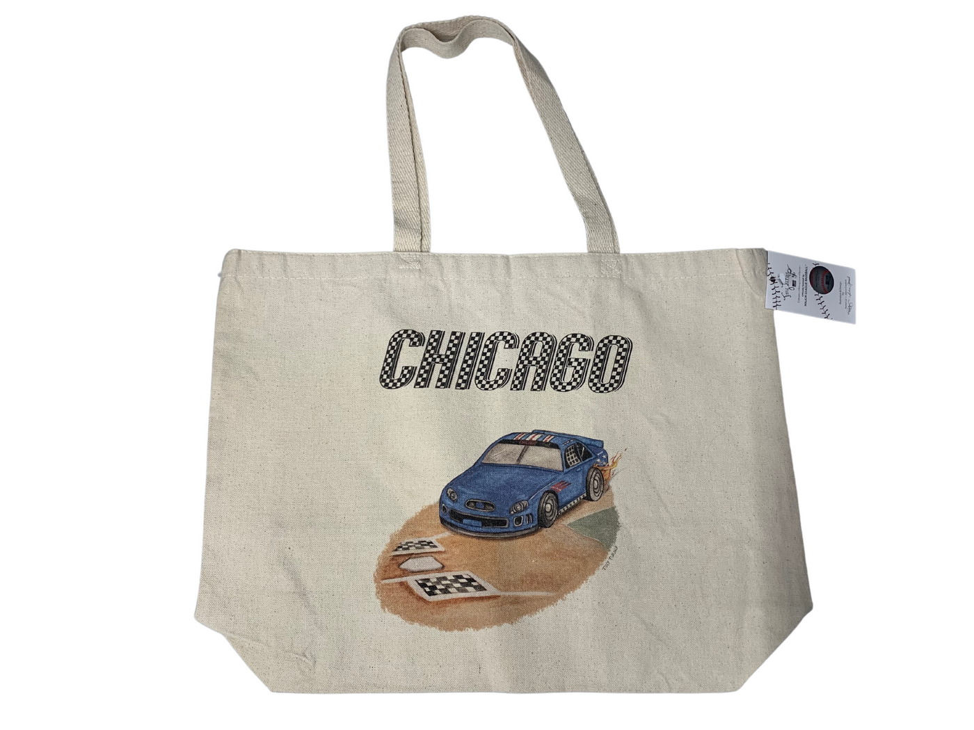 CHICAGO CUBS TINY TURNIP RACE CAR TOTE BAG