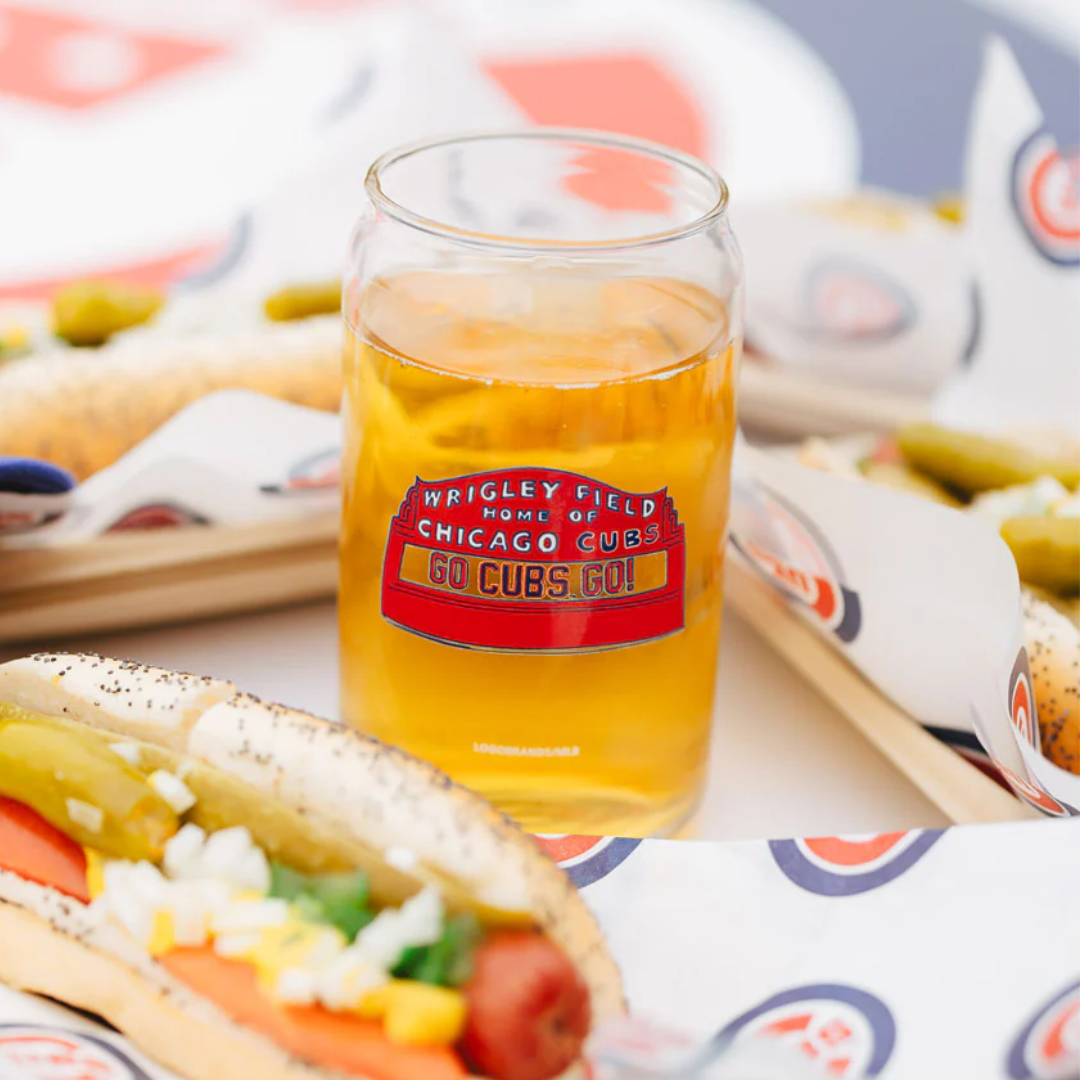 Chicago Cubs X Alice & Wonder Marquee Glass Home & Office Alice & Wonder