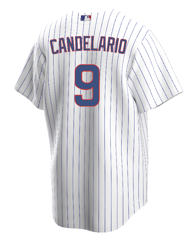 CHICAGO CUBS NIKE MEN'S JEIMER CANDELARIO HOME REPLICA JERSEY