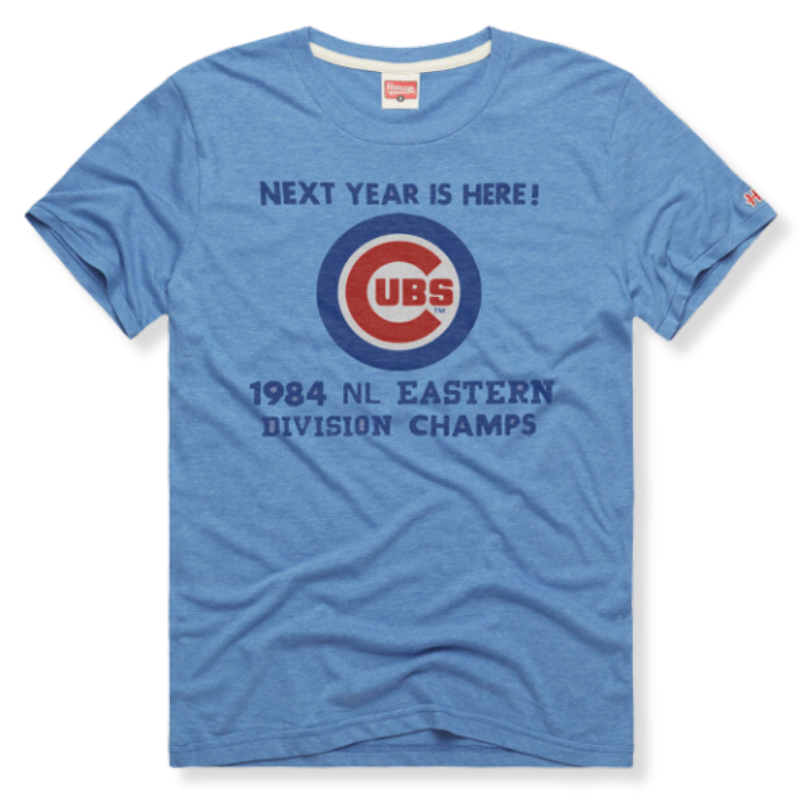 Chicago Cubs Homage Men's Blue 1984 Division Champs Tee by Homage Short Sleeve Tees HOMAGE