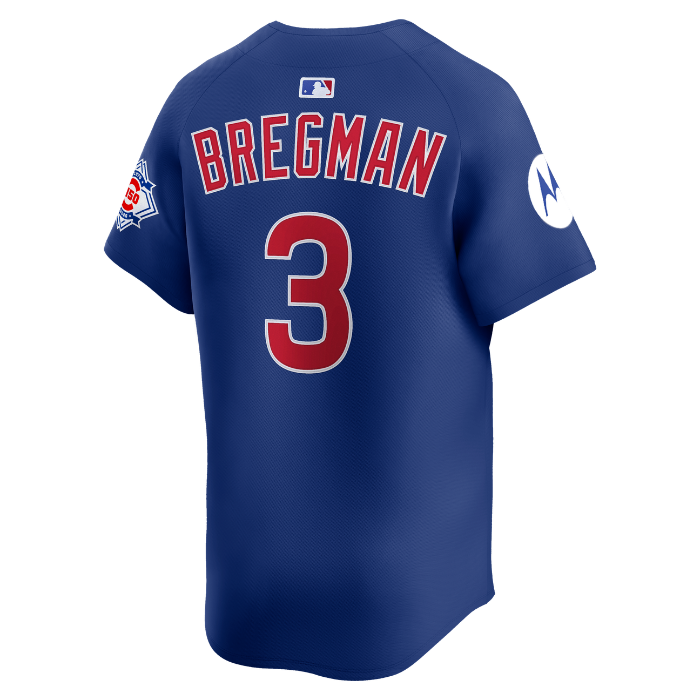 Chicago Cubs Alex Bregman Royal Blue Alternate 150th Anniversary Limited Jersey by Nike Jerseys Nike