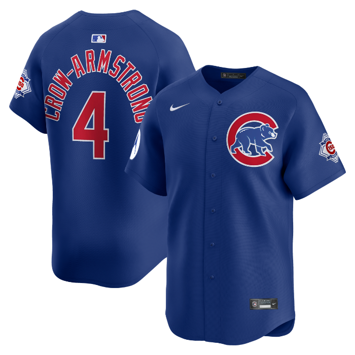 Chicago Cubs Pete Crow-Armstrong Royal Blue Alternate 150th Anniversary Limited Jersey by Nike Jerseys Nike