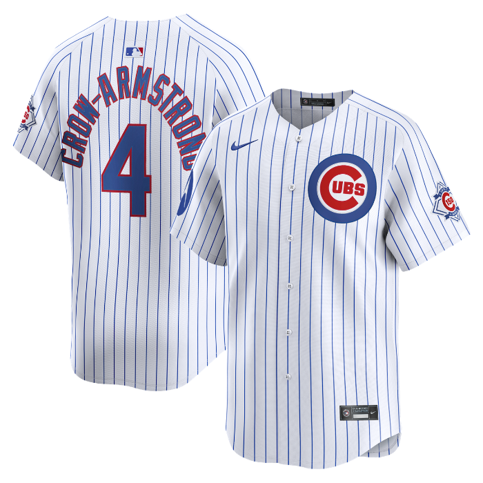 Chicago Cubs Pete Crow-Armstrong Home 150th Anniversary Limited Jersey by Nike Jersey Nike
