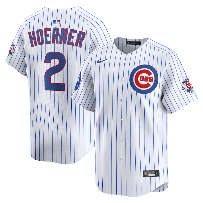 Chicago Cubs Nico Hoerner Home 150th Anniversary Limited Jersey by Nike Jersey Nike