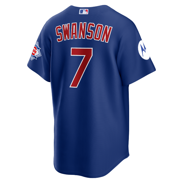 Chicago Cubs Dansby Swanson Royal Blue Alternate 150th Anniversary
