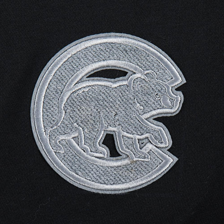 Chicago Cubs Women's Black Terry Crew by Pro Standard Sweatshirts & Hoodies PRO STANDARD