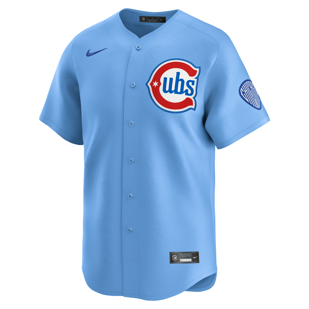 Chicago Cubs Blues Alternate Limited Baby Blue Jersey by Nike