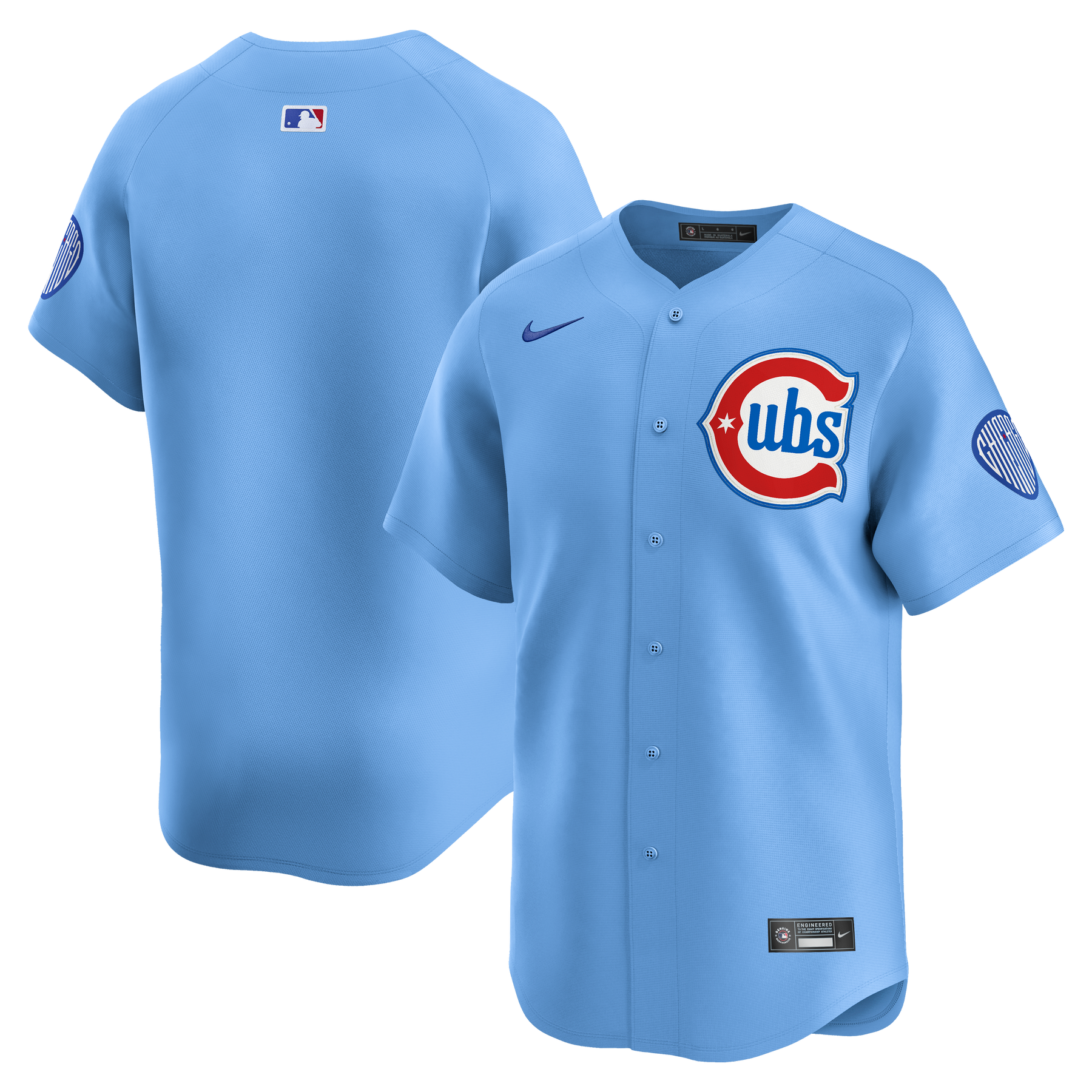 Chicago Cubs Blues Alternate Limited Baby Blue Jersey by Nike