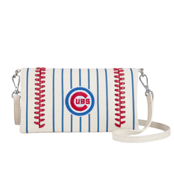 Chicago Cubs Embossed Logo Synthetic Leather Crossbody Clutch Bag