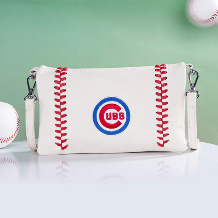 Chicago Cubs Embossed Logo Synthetic Leather Crossbody Clutch Bag