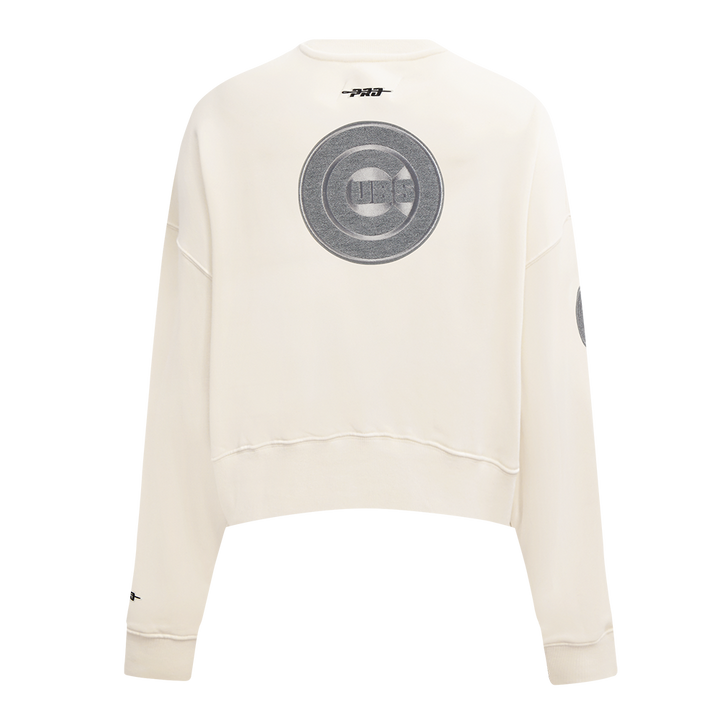 Chicago Cubs Women's Terry Cream Crewneck by Pro Standard Sweatshirts & Hoodies PRO STANDARD