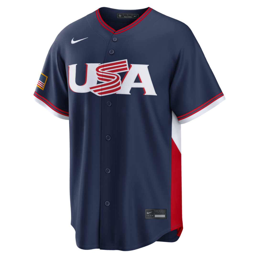 Pete Crow-Armstrong USA Baseball Navy Adult Jersey by Nike