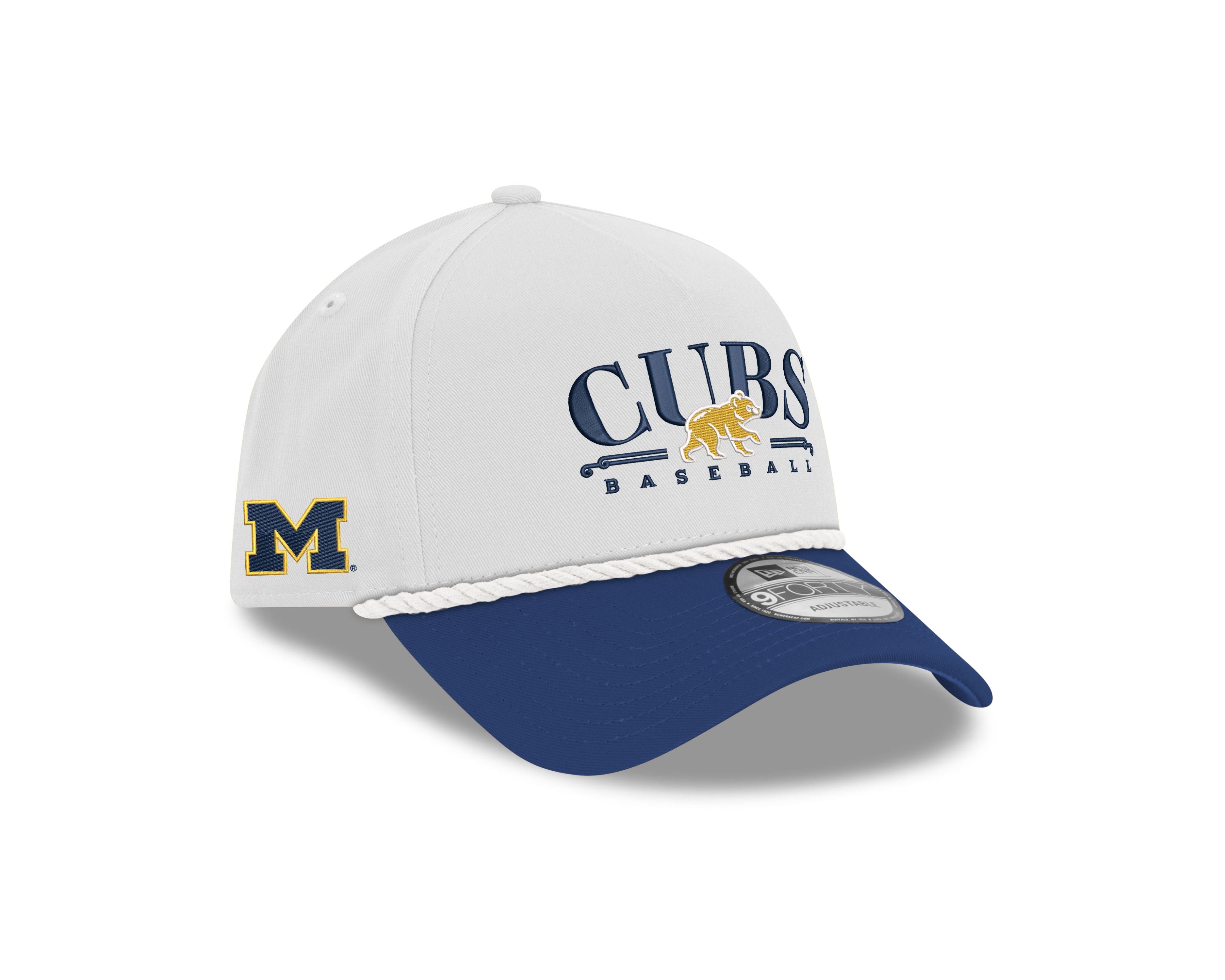 Chicago Cubs X University of Michigan 9Forty Adjustable Cap by New