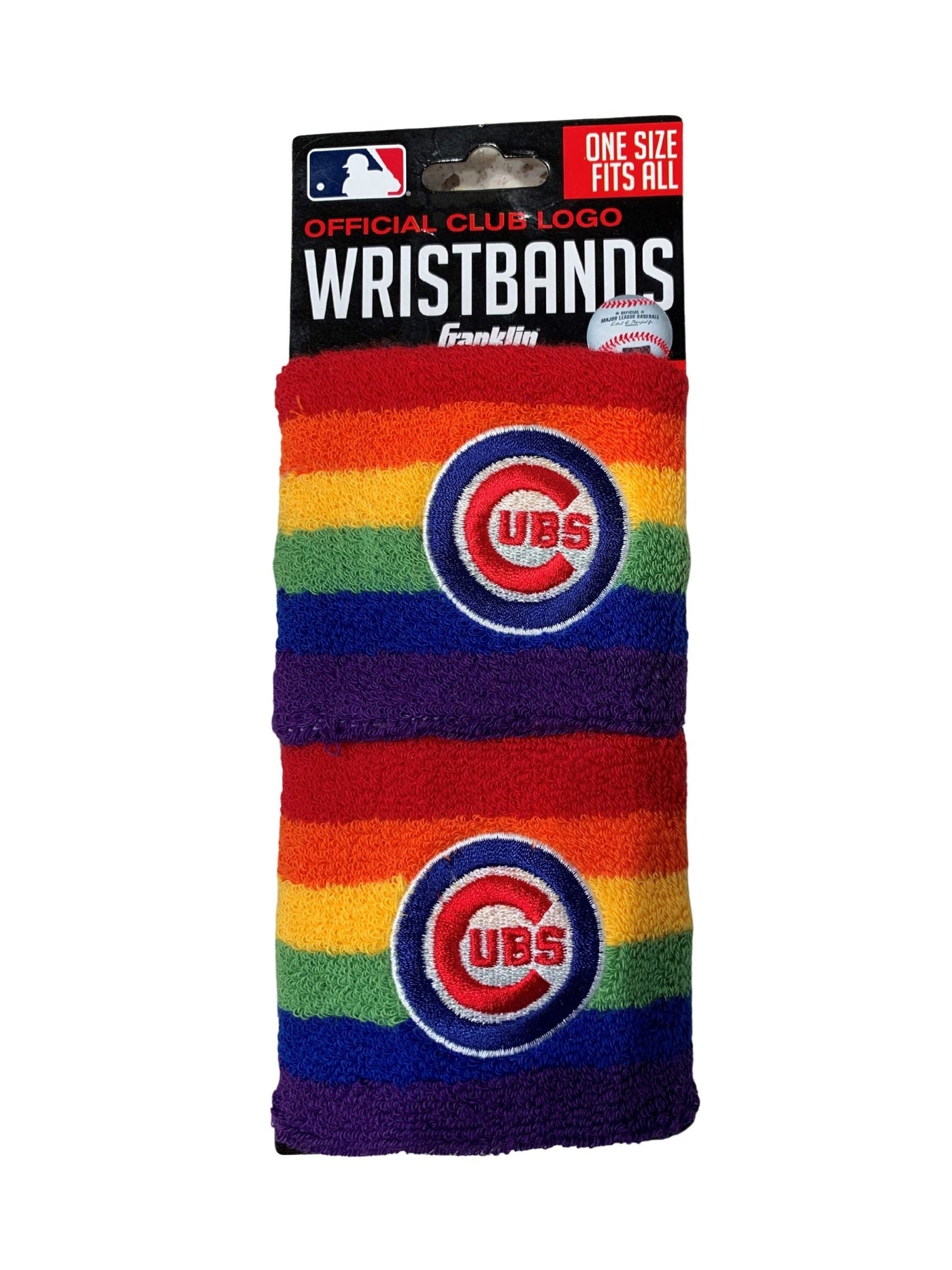 CHICAGO CUBS FRANKLIN BULLSEYE PRIDE WRISTBANDS