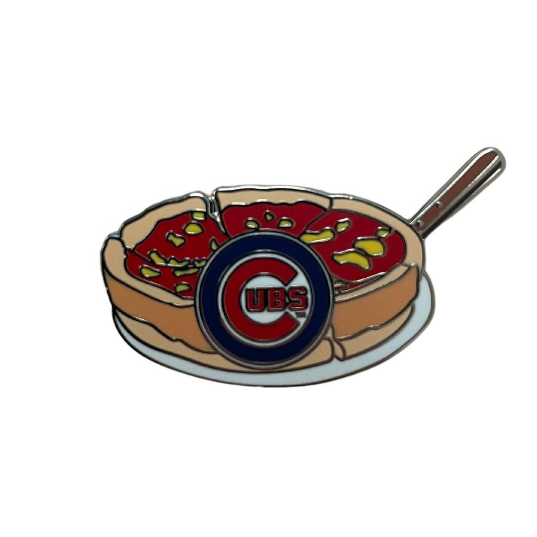 CHICAGO CUBS PSG DEEP DISH PIZZA LAPEL PIN