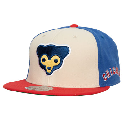 CHICAGO CUBS MITCHELL & NESS 1969 LOGO TRICOLOR FITTED CAP