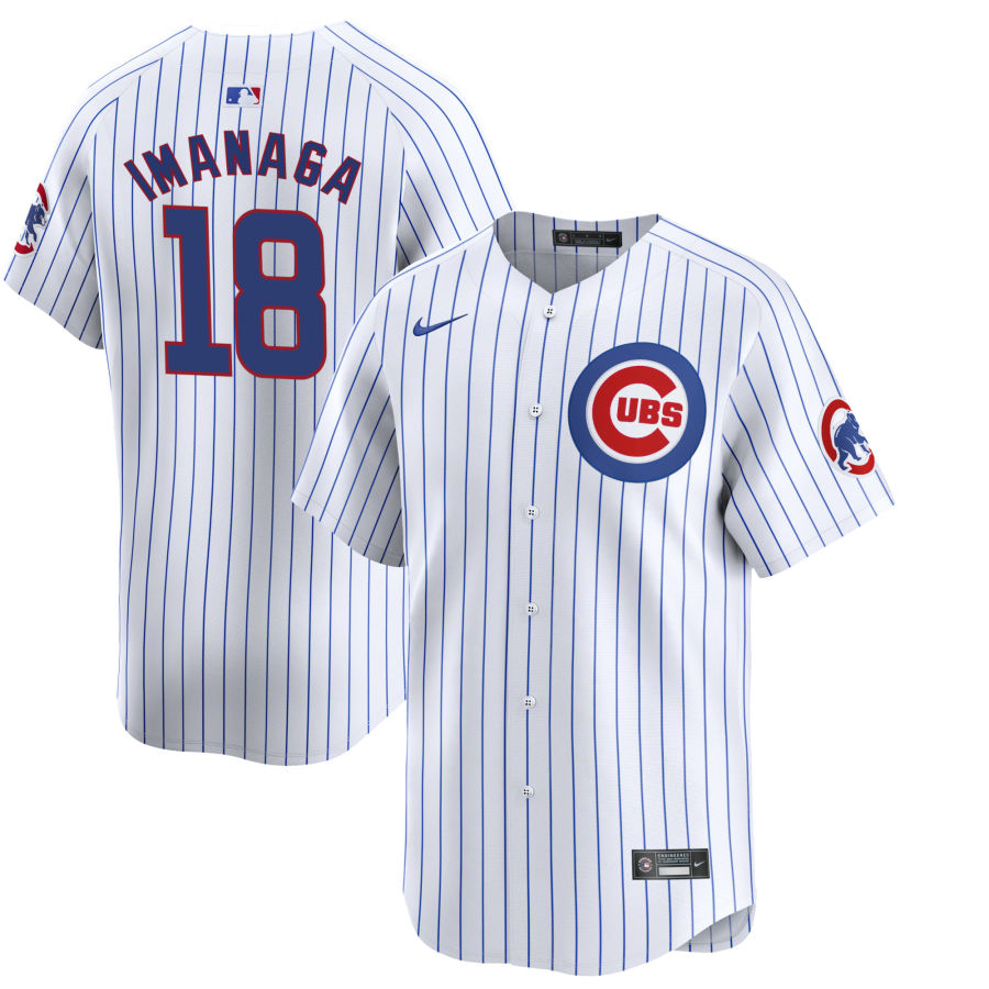CHICAGO CUBS SHŌTA IMANAGA LIMITED PINSTRIPE HOME JERSEY