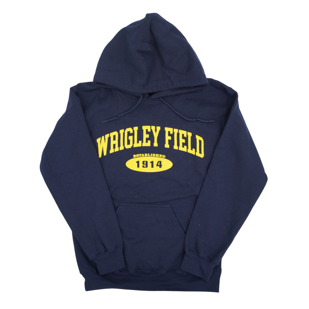 Wrigley Field Established Hoodie - Navy & Yellow