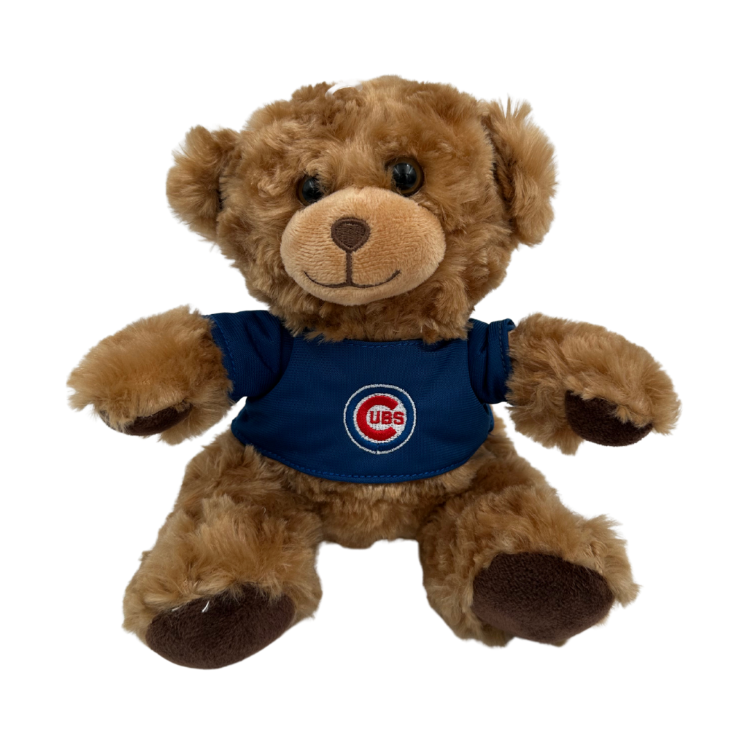 Chicago Cubs Blue Jersey Brown Bear Plush PLUSH FOREVER COLLECTIBLES