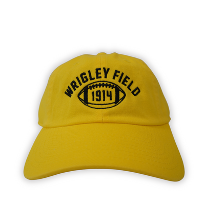 WRIGELY FIELD YELLOW 1914 FOOTBALL ADJUSTABLE  CAP