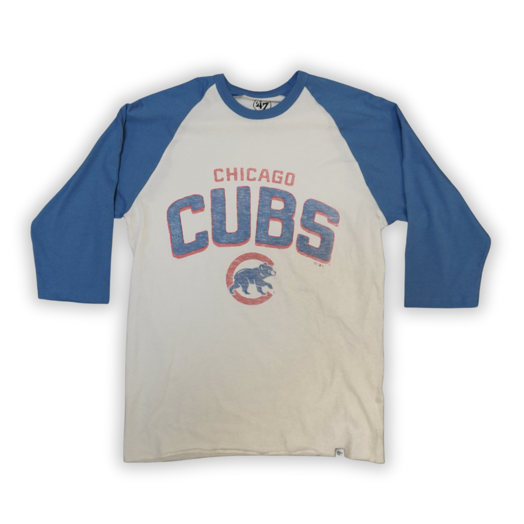 CHICAGO CUBS MEN'S WALKING BEAR RAGLAN TEE