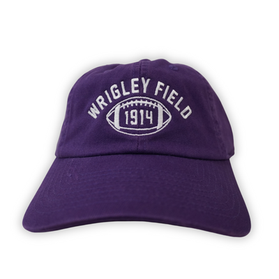 WRIGELY FIELD PURPLE 1914 FOOTBALL ADJUSTABLE CAP