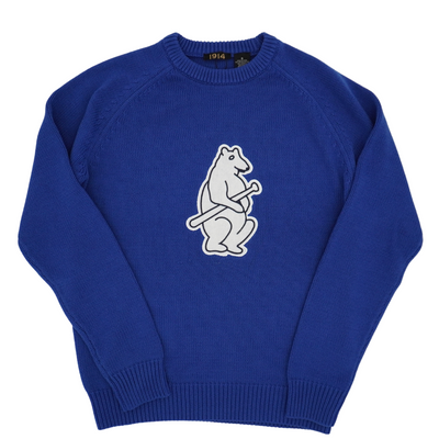 CHICAGO CUBS ROYAL BLUE 1914 LOGO SWEATER