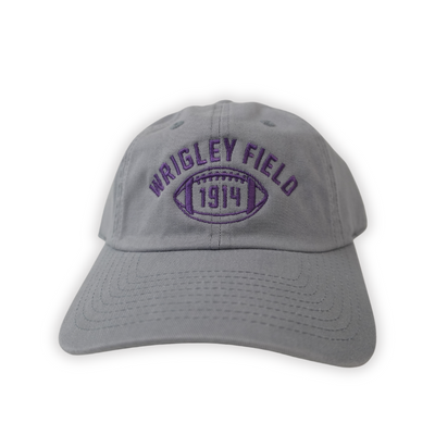 WRIGELY FIELD GRAY 1914 FOOTBALL ADJUSTABLE  CAP