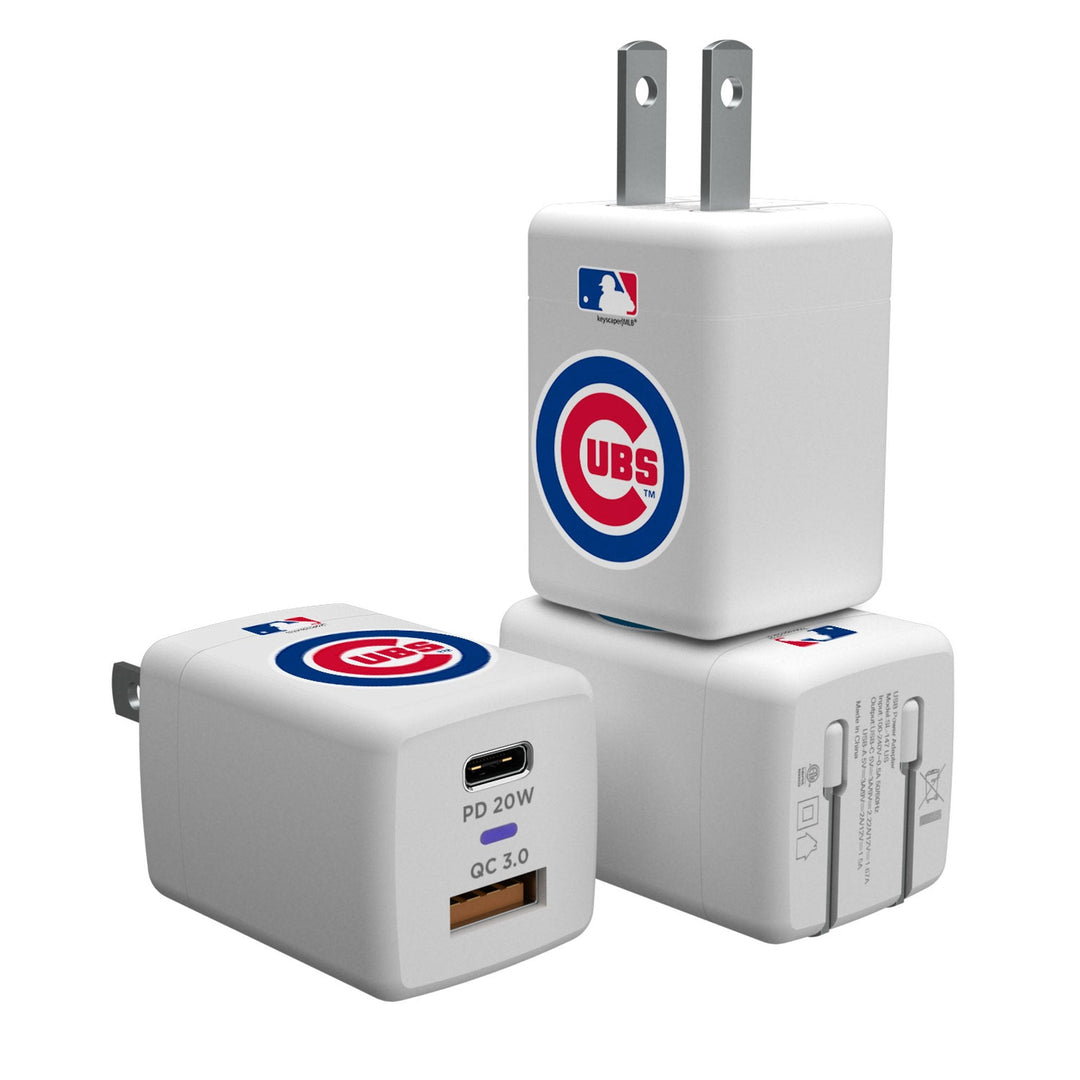Chicago Cubs Insignia USB A/C Charger Chargers and Powerbanks Keyscaper