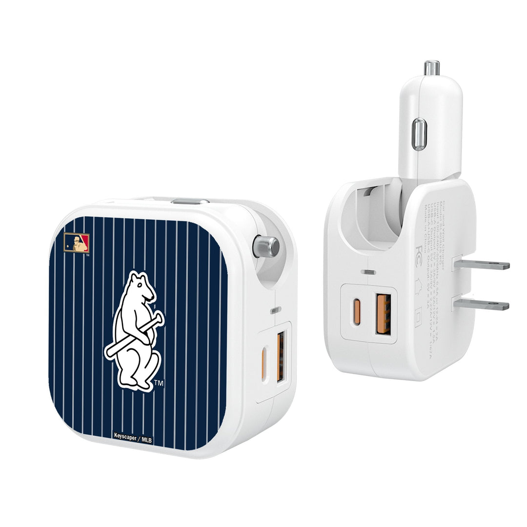 Chicago Cubs 1914 - Cooperstown Collection Pinstripe 2 in 1 USB Charger Chargers and Powerbanks Keyscaper
