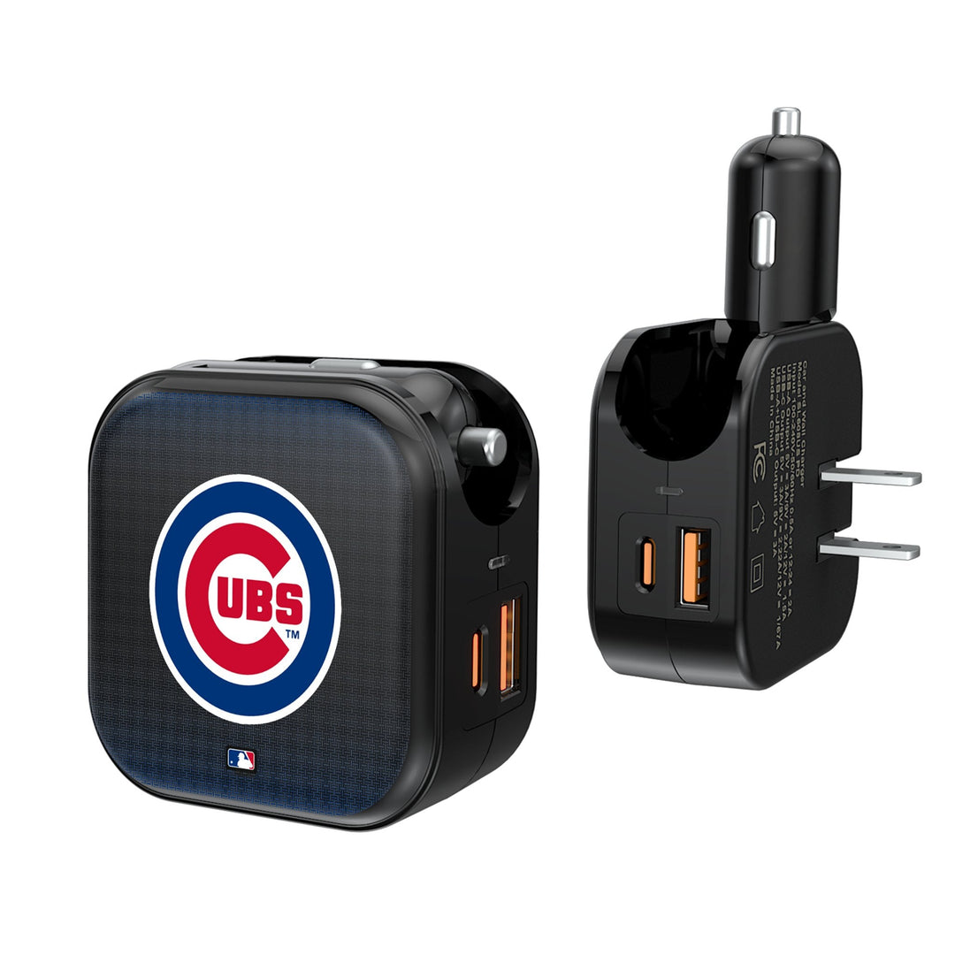 Chicago Cubs Linen 2 in 1 USB A/C Charger Chargers and Powerbanks Keyscaper