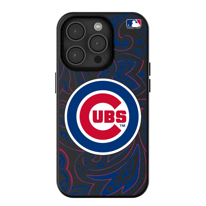 Chicago Cubs Paisley MagSafe Compatible Phone Case for Apple iPhone Phone Cases Keyscaper