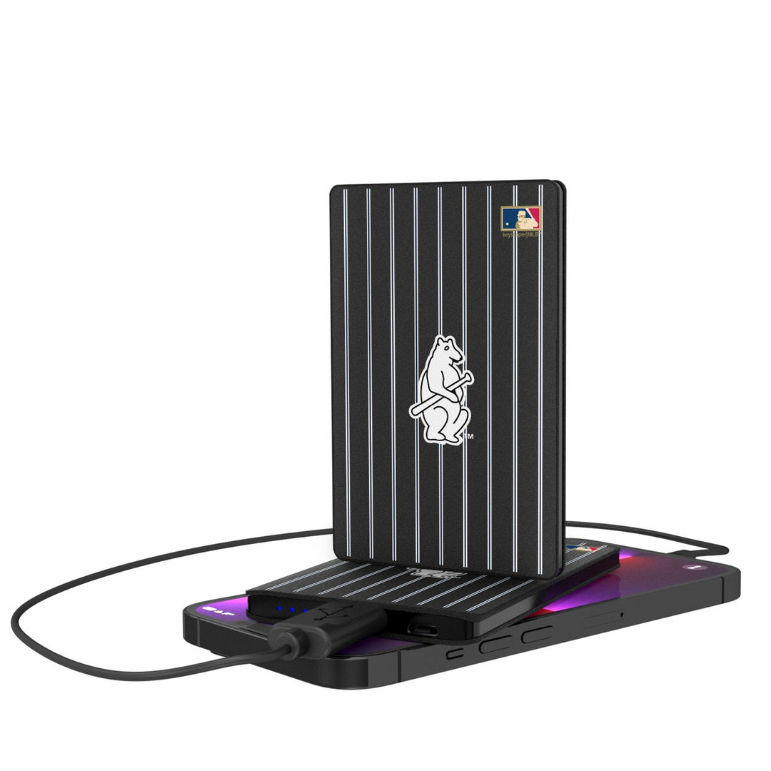 Chicago Cubs 1914 - Cooperstown Collection Pinstripe 2500mAh Credit Card Powerbank Chargers and Powerbanks Keyscaper