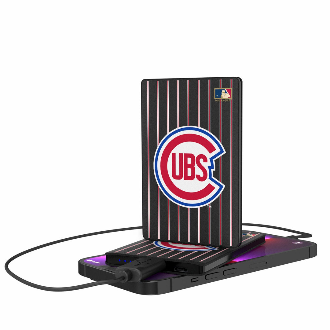 Chicago Cubs 1948-1956 - Cooperstown Collection Pinstripe 2500mAh Credit Card Powerbank Chargers and Powerbanks Keyscaper