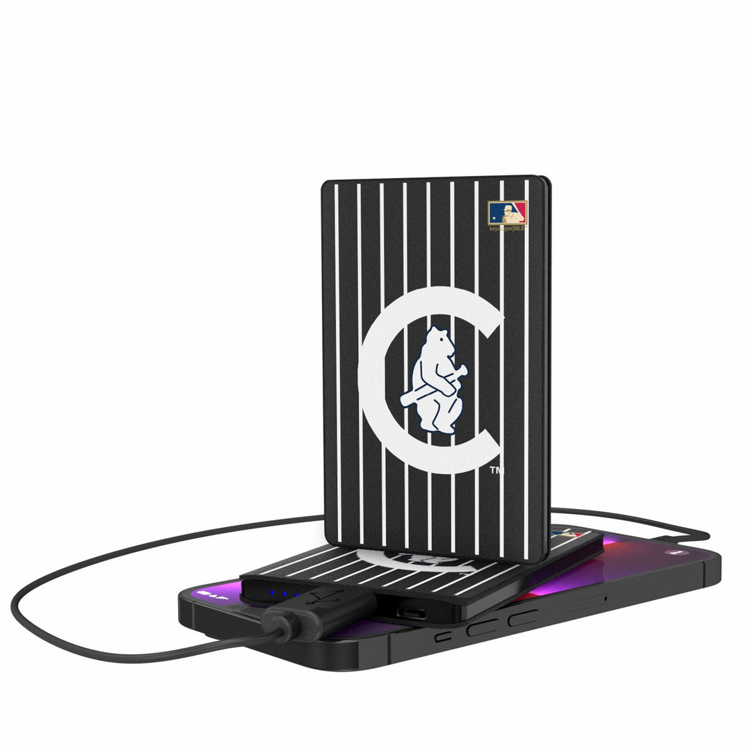 Chicago Cubs 1911-1912 - Cooperstown Collection Pinstripe 2500mAh Credit Card Powerbank Chargers and Powerbanks Keyscaper