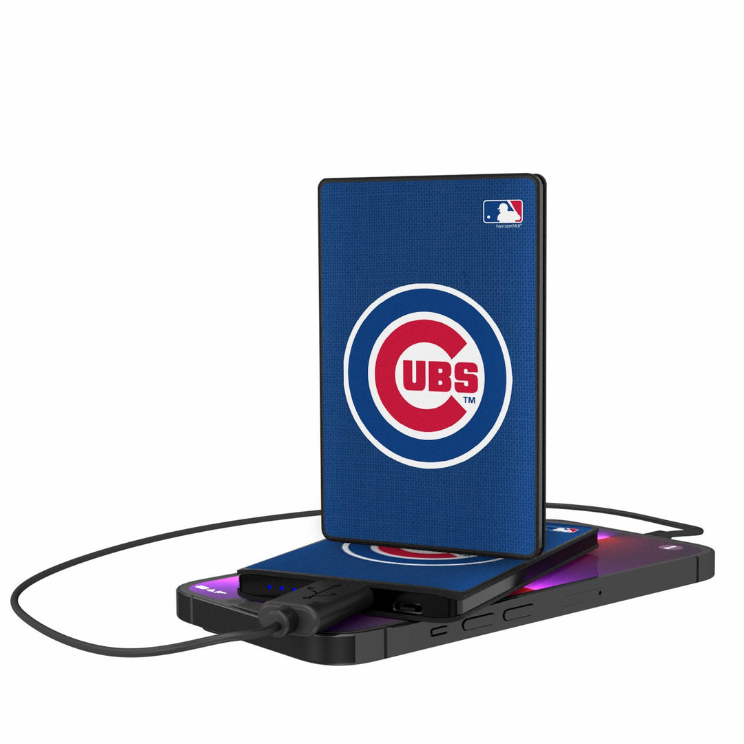 Chicago Cubs Solid 2500mAh Credit Card Powerbank Chargers and Powerbanks Keyscaper