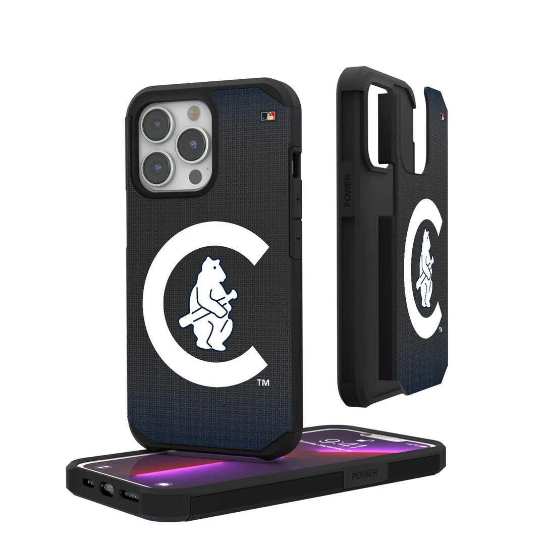 Chicago Cubs 1911-1912 - Cooperstown Collection Linen Rugged Phone Case Phone Cases Keyscaper