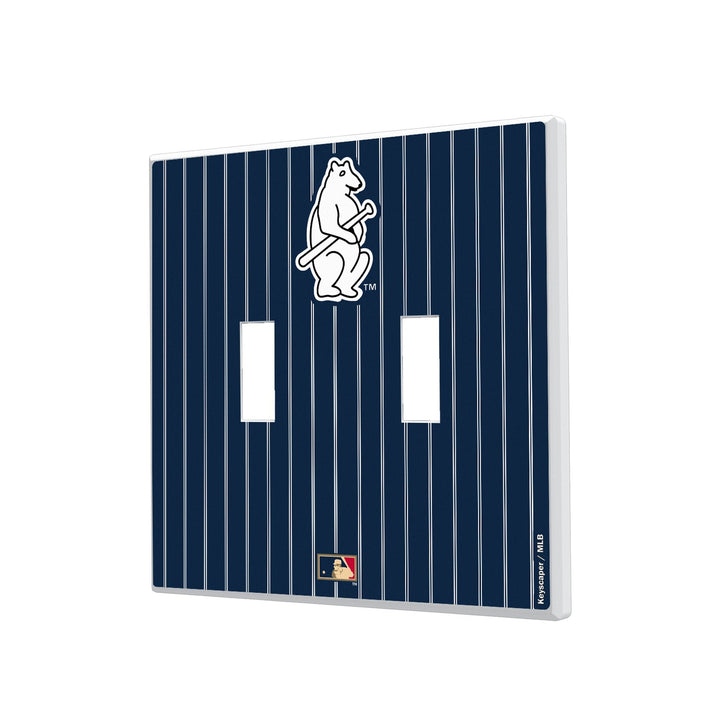 Chicago Cubs 1914 - Cooperstown Collection Pinstripe Hidden-Screw Light Switch Plate Light Switch Plates Keyscaper