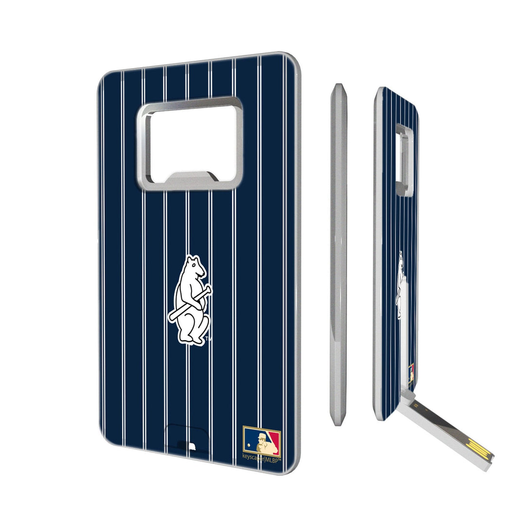 Chicago Cubs 1914 - Cooperstown Collection Pinstripe Credit Card USB Drive with Bottle Opener 32GB USB Drives Keyscaper