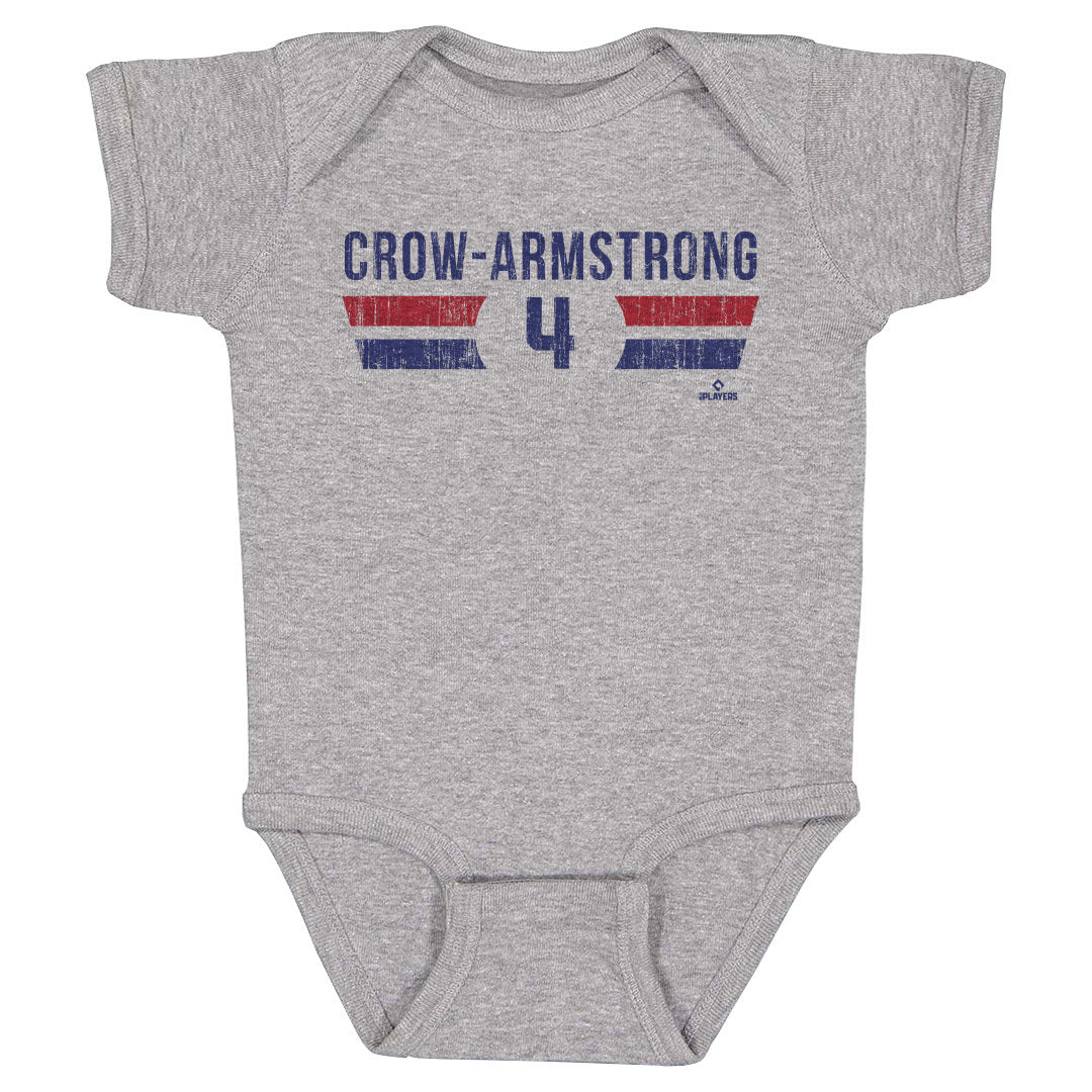 Chicago Cubs Pete Crow-Armstrong Font Onesie Kids Baby Onesie 500 LEVEL