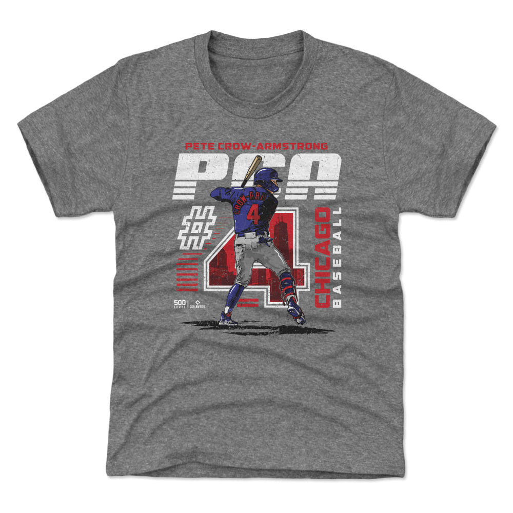 Chicago Cubs Pete Crow-Armstrong Retro Arc Youth T-Shirt Kids T-Shirt 500 LEVEL