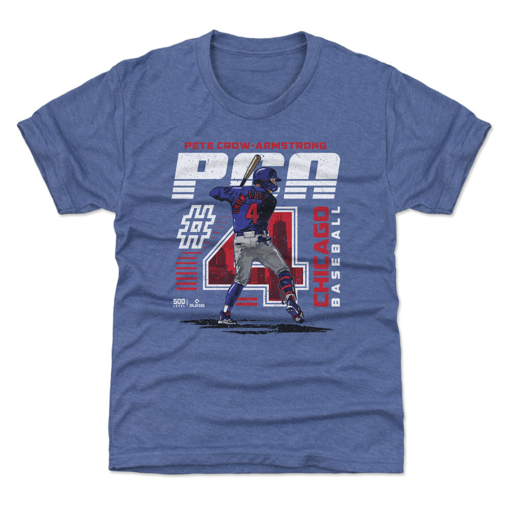 Chicago Cubs Pete Crow-Armstrong Retro Arc Youth T-Shirt Kids T-Shirt 500 LEVEL