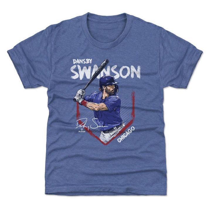 Chicago Cubs Dansby Swanson Base Youth T-Shirt Kids T-Shirt 500 LEVEL