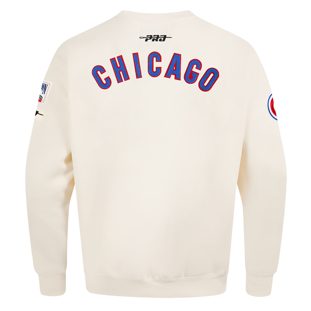 Chicago Cubs 1969 Cooperstown Crewneck Sweatshirt in Cream by Pro Standard Sweatshirts & Hoodies PRO STANDARD