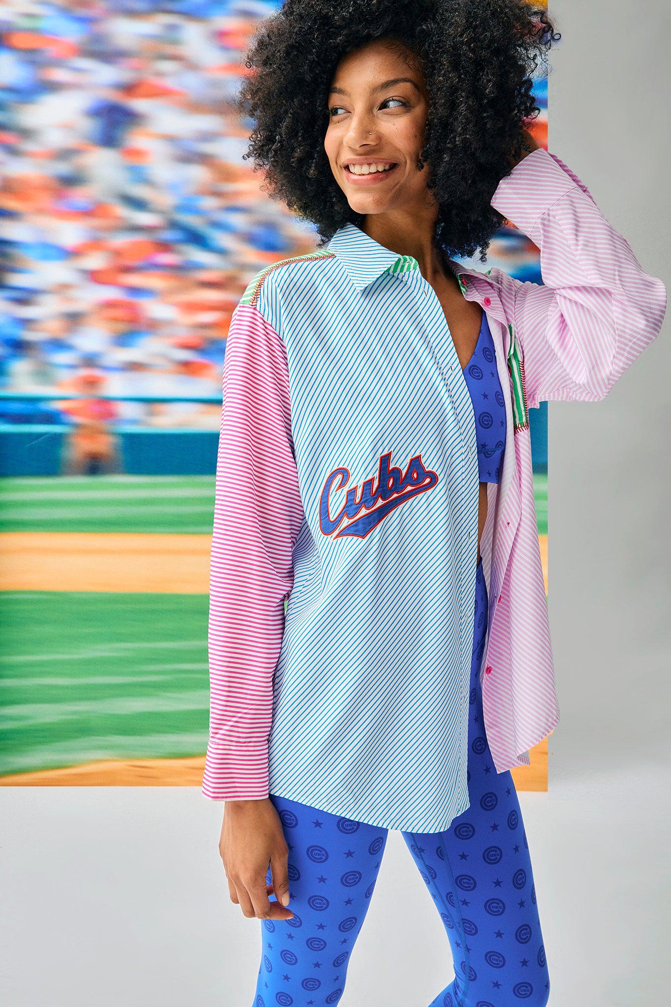 Chicago Cubs Terez Women's Multicolor Button Down XL