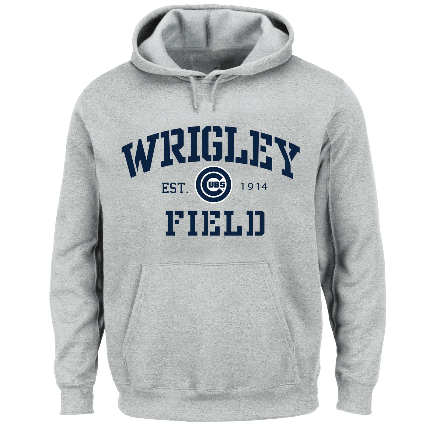 CHICAGO CUBS WRIGLEY FIELD BIG & TALL BULLSEYE LOGO GREY HOODIE